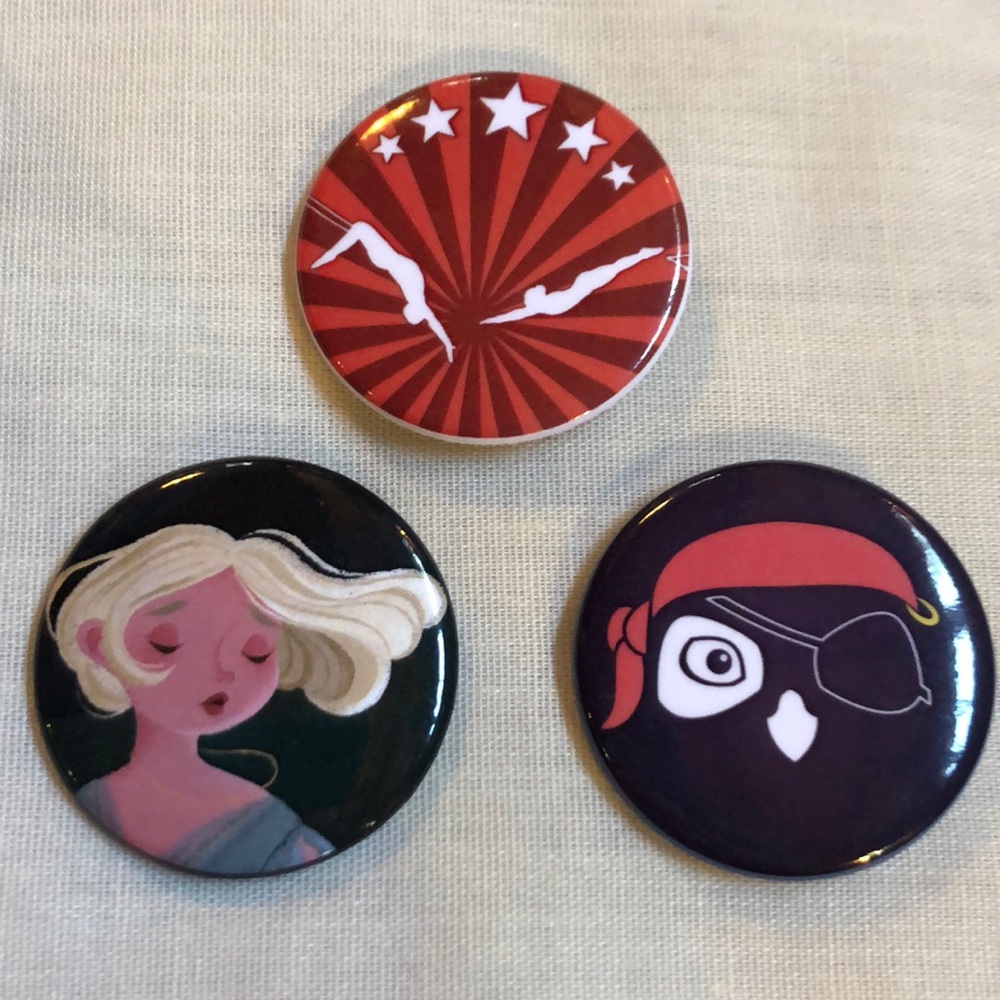 Assorted Button Style Pins - Picture 4 of 6